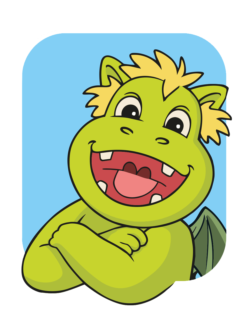 Fredi unser kleiner Praxisdrache bei Kids-first Kinderzahnheilkunde in Miesbach